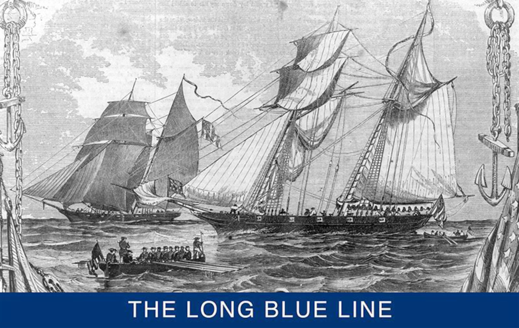 An engraving portraying another of Martin’s cutters, the sailing Revenue Cutter Morris. (U.S. Coast Guard)
