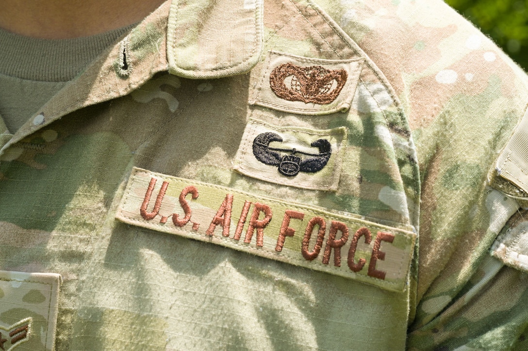 Close shot of an airmen's uniform