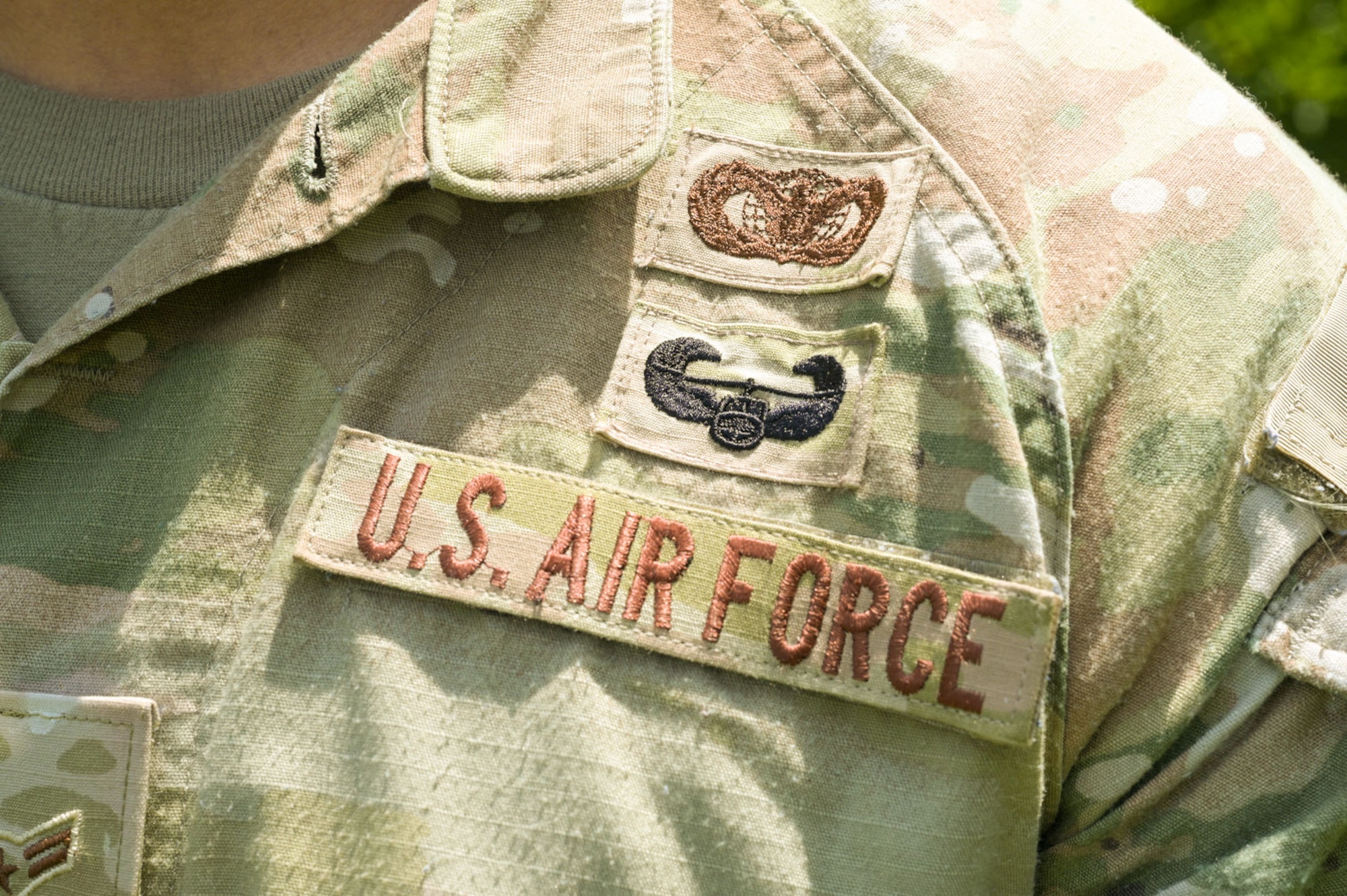 Close shot of an airmen's uniform