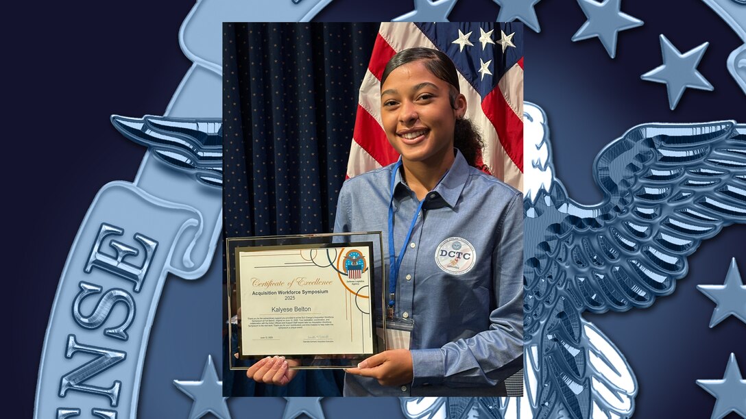 Intern presented with a Certificate of Excellence