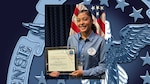 Intern presented with a Certificate of Excellence