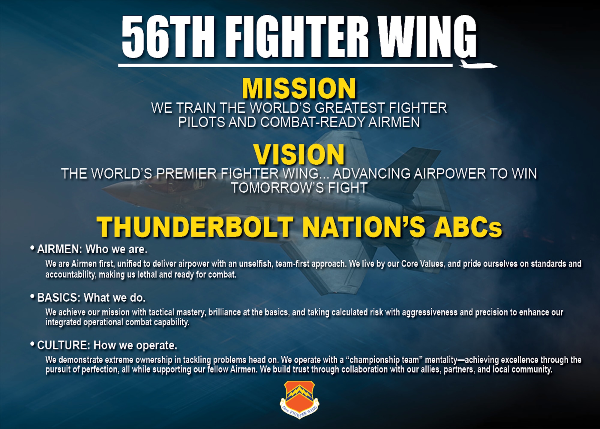 2025 56 FW Mission, Vision, & Priorities