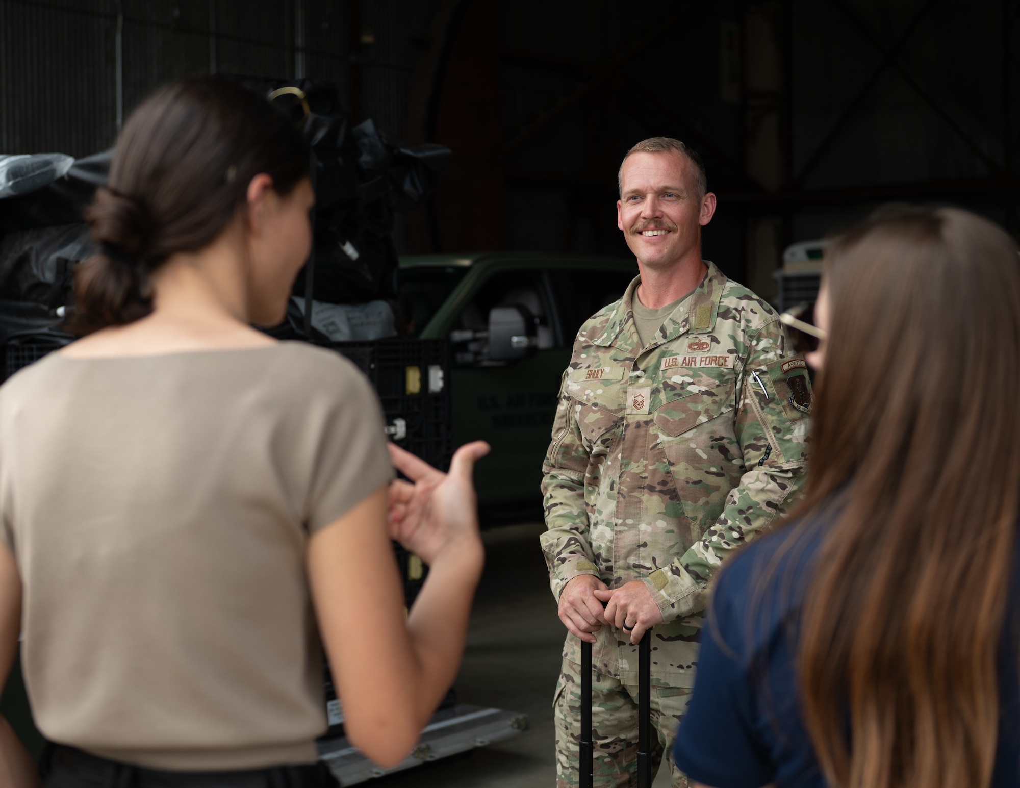 Family members from the Protez Foundation toured the 133rd Airlift Wing in St. Paul, Minn., Aug. 11, 2025.