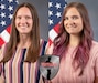 Photo of a side by side graphic of two people posing for official portraits.