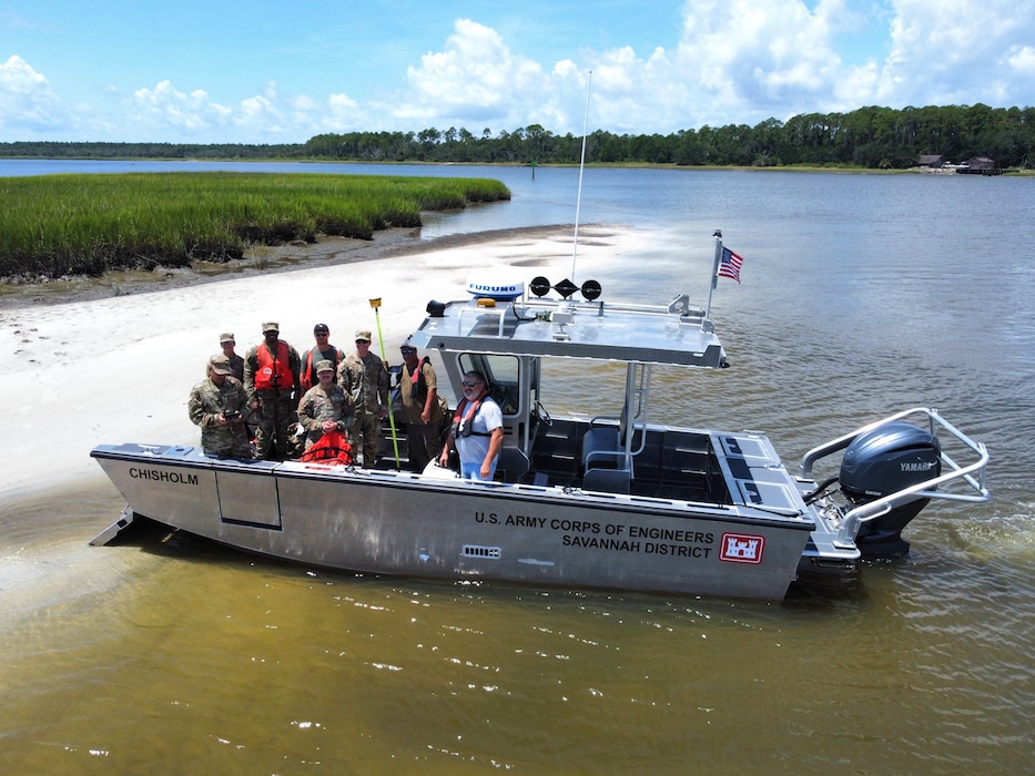 Photo of people on a boat near bird island