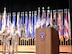 Brig. Gen. Sara Dudley, commanding general of U.S. Army Recruiting Division, addresses the audience during her assumption of command ceremony at Waybur Theater, Fort Knox, Ky. She, along with Command Sgt. Maj Danny Basham, senior enlisted adviser, assumed command and responsibility of USARD, the newly designated unit.