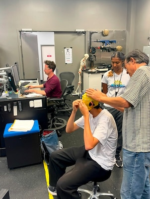 SAN DIEGO (July 17, 2025) Shreya Singh interned for Naval Health Research Center’s (NHRC) Warfighter Laboratory under the mentorship of senior neuroscientist, Dr. Wiemen Zheng, where Singh worked on a project exploring AI and machine learning models to decode visual images from EEG signal datasets collected at NHRC. NHRC, part of Navy Medicine Research & Development, supports Navy, Marine Corps, and joint U.S. warfighter health readiness and lethality with research and development that delivers high-value, high-impact solutions to the health and readiness challenges U.S. military population faces on the battlefield, at-sea, home and abroad. (U.S. Navy photo by John Marciano)