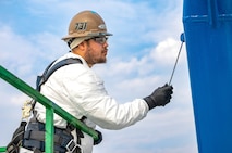 Romeo Aquino, Painter, Code 730, Crane Maintenance
“My job is important because without cranes, a shipyard does not operate. Knowing that I help preserve the life of our cranes, it brings pride in the work I perform. It helps me recognize the importance in each task. Ensuring the outcome was done correctly.” (U.S. Navy photo by Wendy Hallmark)