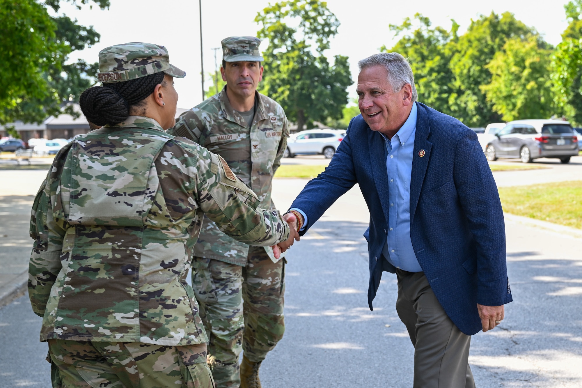 Ribbon-cutting ceremony for a new VA clinic at the 375th Medical Group on Scott Air Force Base, Illinois, Aug. 28, 2025