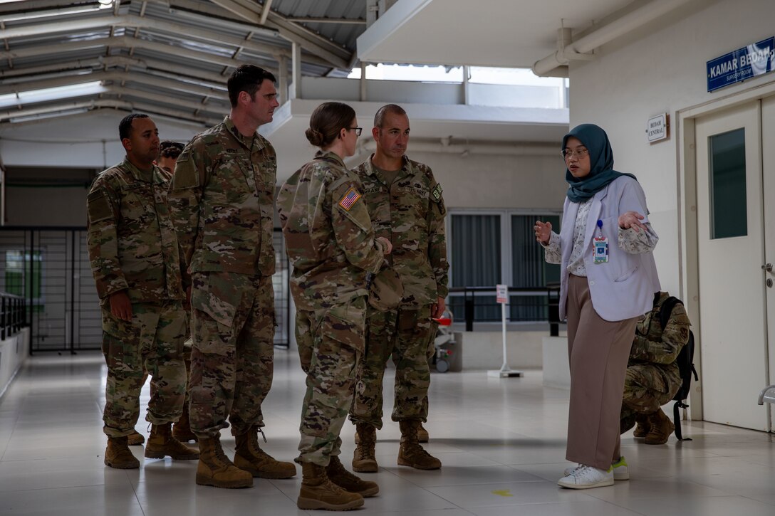 U.S. Army surgeons from multiple units visit civilian and military Indonesian hospitals to assess their operations and medical practices in Baturaja, Indonesia, Aug.26, 2025.