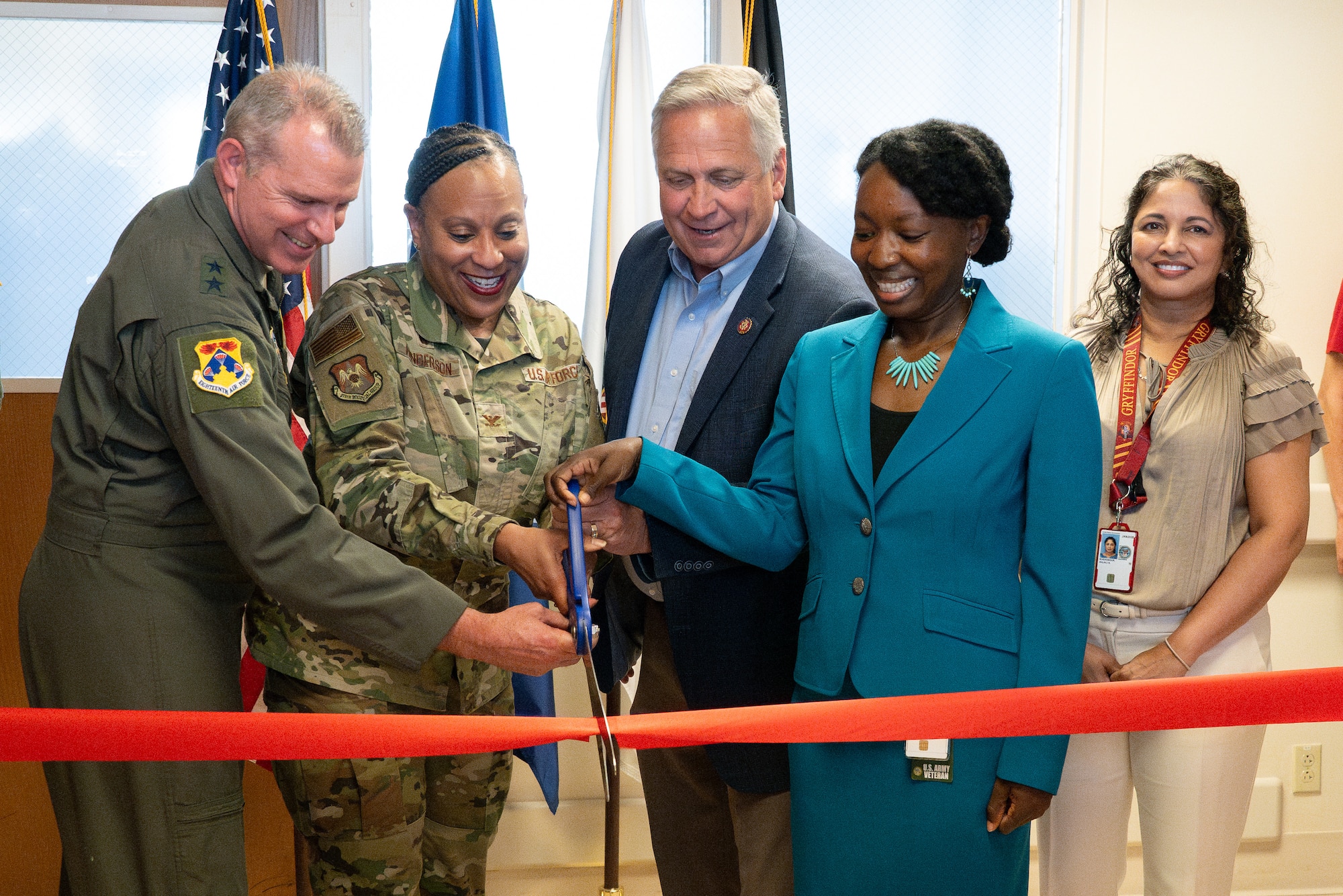Ribbon cutting ceremony for a new VA clinic at the 375th MDG on Scott Air Force Base, Illinois, Aug. 28, 2025.