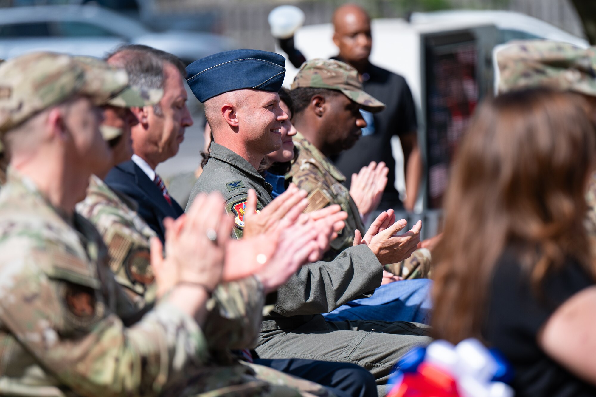 Ribbon-cutting ceremony for a new VA clinic at the 375th Medical Group on Scott Air Force Base, Illinois, Aug. 28, 2025