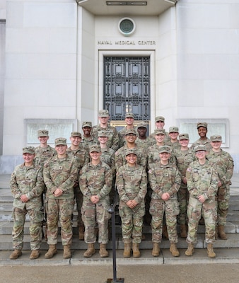 Walter Reed welcomed ROTC cadets (some pictured above) enrolled in nursing programs at various colleges and universities throughout the country to the medical center once again this summer for the Nurse Summer Training Program (NSTP), introducing the cadets and future military nurses to the demands and rewards of military medical care.