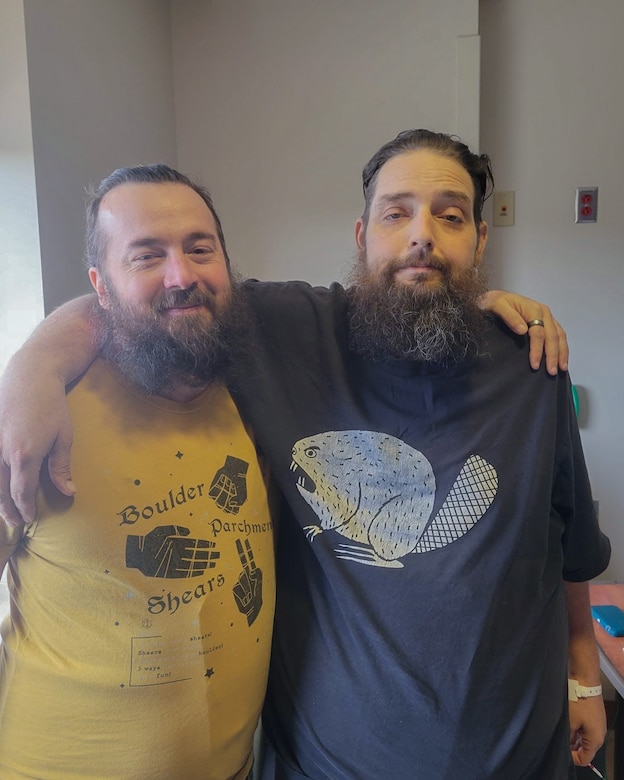 Photo of Justin Johnson and his cousin Jamie Allen