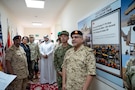 MANAMA, Bahrain (Dec. 1, 2025) His Royal Highness Prince Salman bin Hamad Al-Khalifa, Crown Prince, Deputy Supreme Commander and Prime Minister of Bahrain, and U.S. Navy Adm. Brad Cooper, commander of U.S. Central Command, tour the Combined Command Post at Ras Al Bar Camp after a ribbon cutting ceremony. The event marked the opening of a new Combined Command Post for air defense staffed by Bahrain and U.S. forces.  (U.S. Navy photo by Mass Communication Specialist 2nd Class Lindsay Lair)