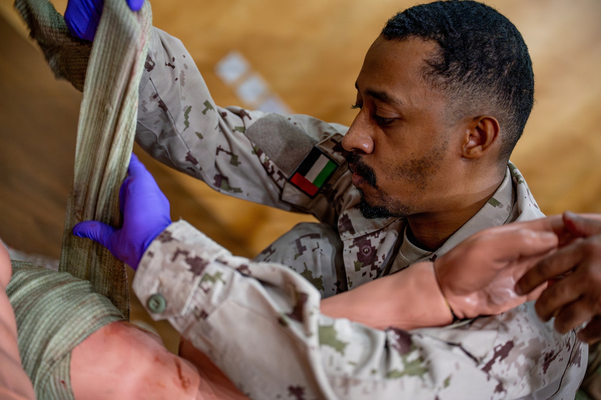 People speak to one another about medical training