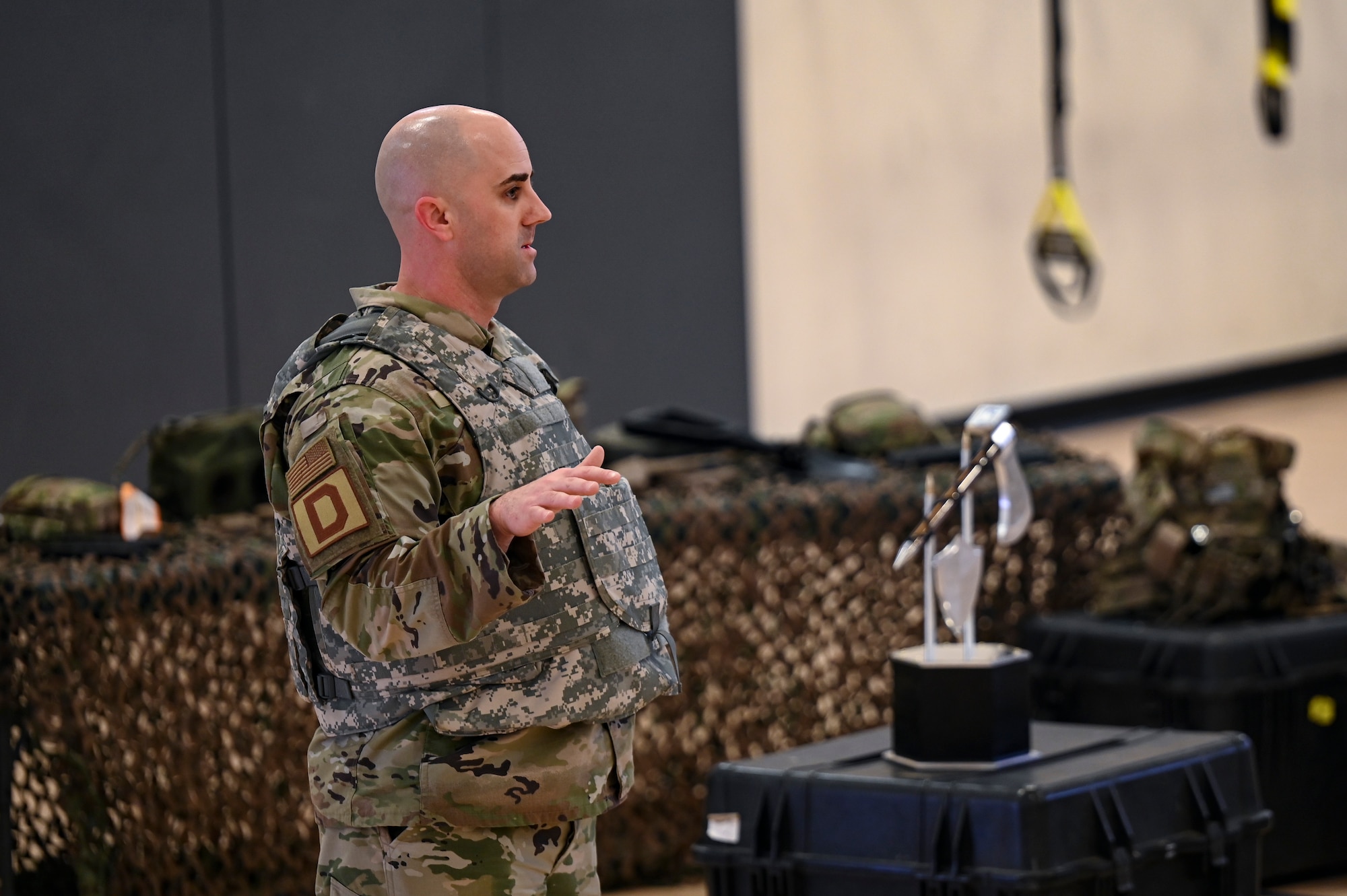 The challenge promoted individual fitness and camaraderie through testing physical strength and teamwork to complete different stations set up throughout the installation.