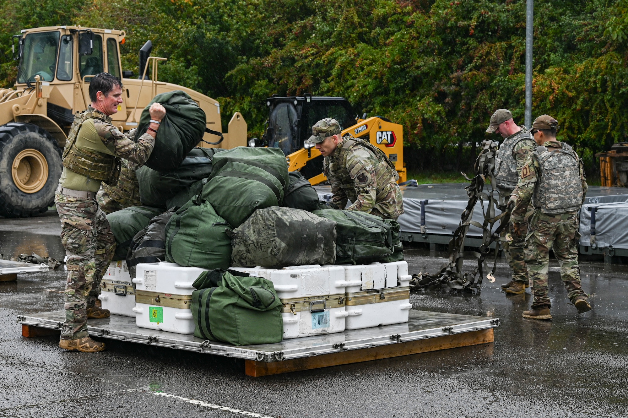This station tested the Airmen’s readiness and knowledge on how to secure a pallet of deployment equipment.