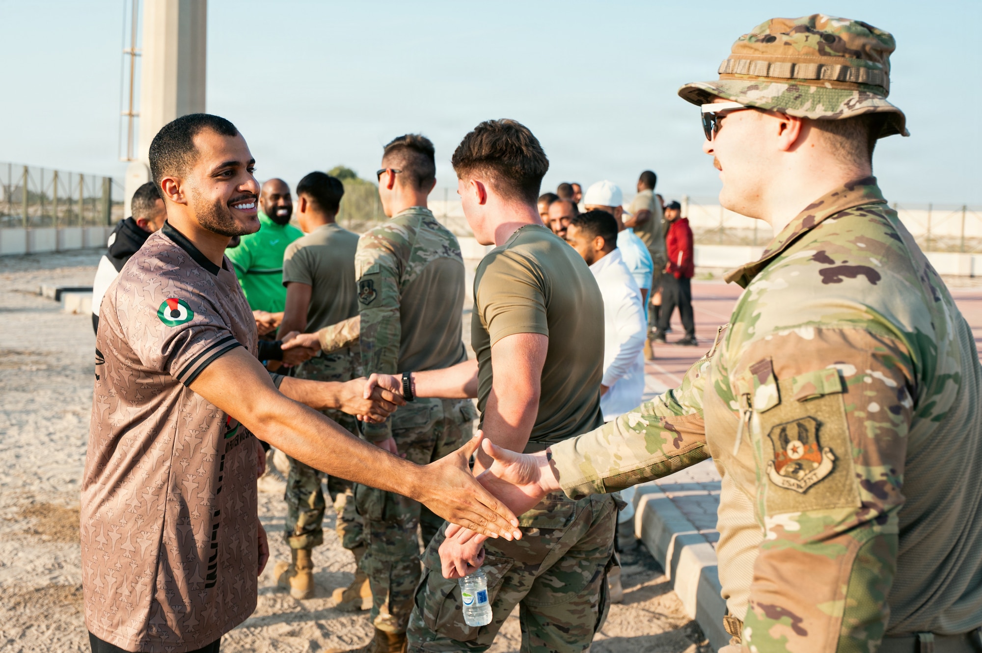 People compete in tug of war competition.