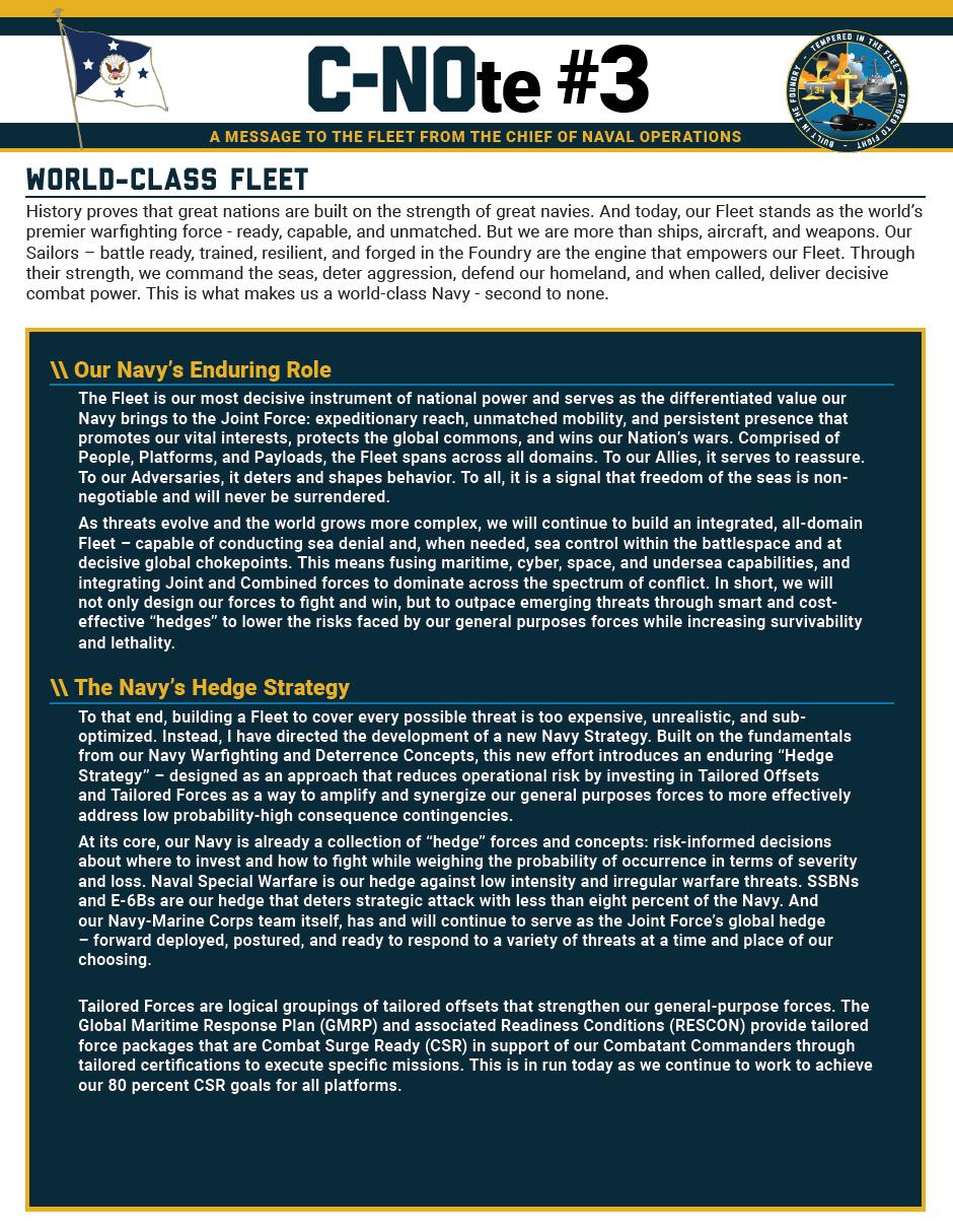 CNOTE 3 - World Class Fleet