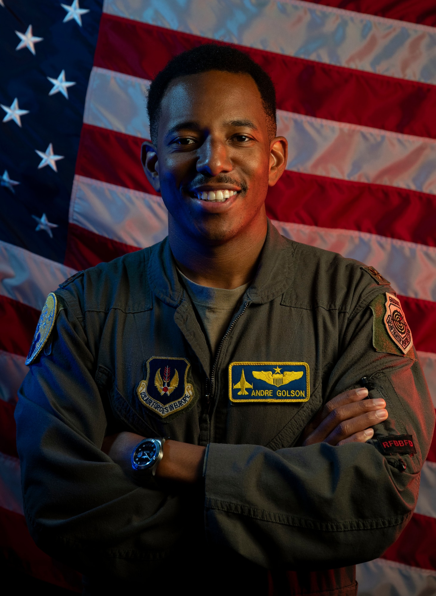 Major Golson posing for photo