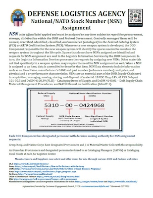 National/NATO Stock Number (NSN) Assignment thumbnail