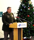 Brig. Gen. Lenny Williams speaks during the American Gold Star Families’ Fallen Heroes Tree of Honor Tree Lighting Ceremony.