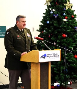 Brig. Gen. Lenny Williams speaks during the American Gold Star Families’ Fallen Heroes Tree of Honor Tree Lighting Ceremony.