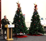 Brig. Gen. Lenny William speaks during the American Gold Star Families’ Fallen Heroes Tree of Honor Tree Lighting Ceremony.