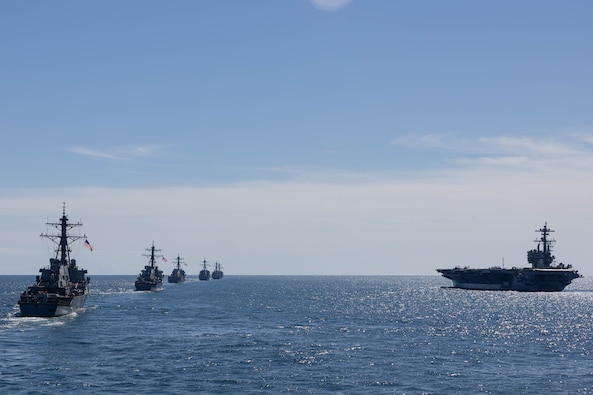 Thousands of sailors gathered Oct. 5 at Naval Station Norfolk, Virginia, as part of America’s Navy’s 250th “Titans of the Sea” all-hands call celebration. Surrounded by the Nimitz-class nuclear-powered aircraft carrier USS Harry S. Truman (CVN 75) and the Wasp-class amphibious assault ship USS Kearsarge (LHD 3) on Pier 14, sailors, veterans and their families joined together for a historic salute to the world’s most powerful Navy. 