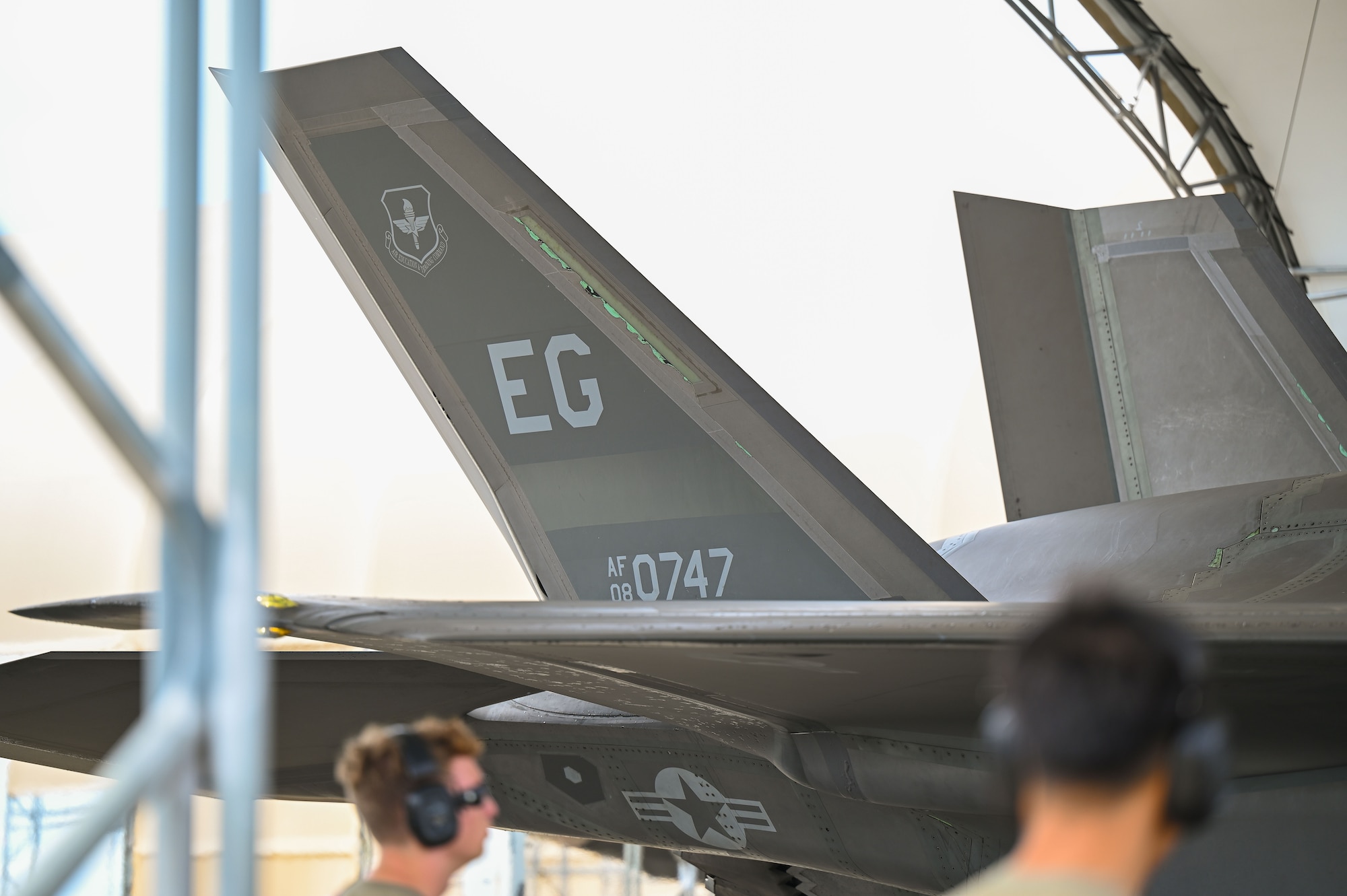A jet on the flight line