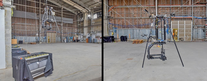 An empty space at Naval Air Warfare Center Aircraft Division (NAWCAD) Lakehurst, New Jersey, previously used for electromagnetic interference testing, has been transformed into a temporary test site to advance unmanned aerial vehicle (UAV) technology.