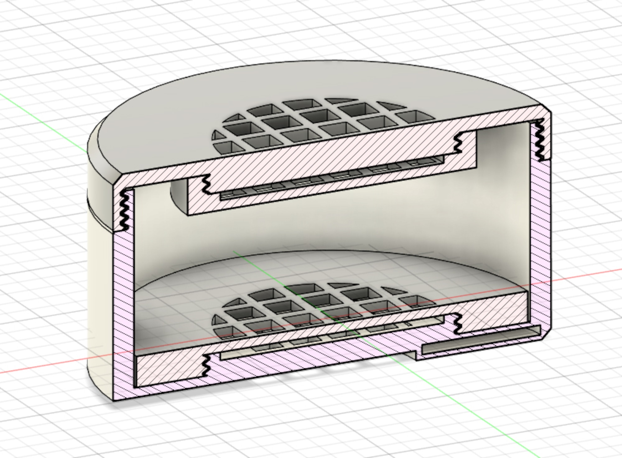 Designed using a hobby license of Autodesk Fusion and printed using a hobby grade fused deposition model (FDM) printer, this image shows a casing called a Narcotics Printed Protection Enclosure (NPPE), developed by the Joint Military Working Dog Laboratory within the Forensic Toxicology Department at the Armed Forces Medical Examiner System. The design has been an iterative process between the laboratory and the 436th Security Forces MWD kennel. The NPPE is designed to not only offer greater protection for narcotic training aids but has the potential to expand training possibilities. (courtesy photo)