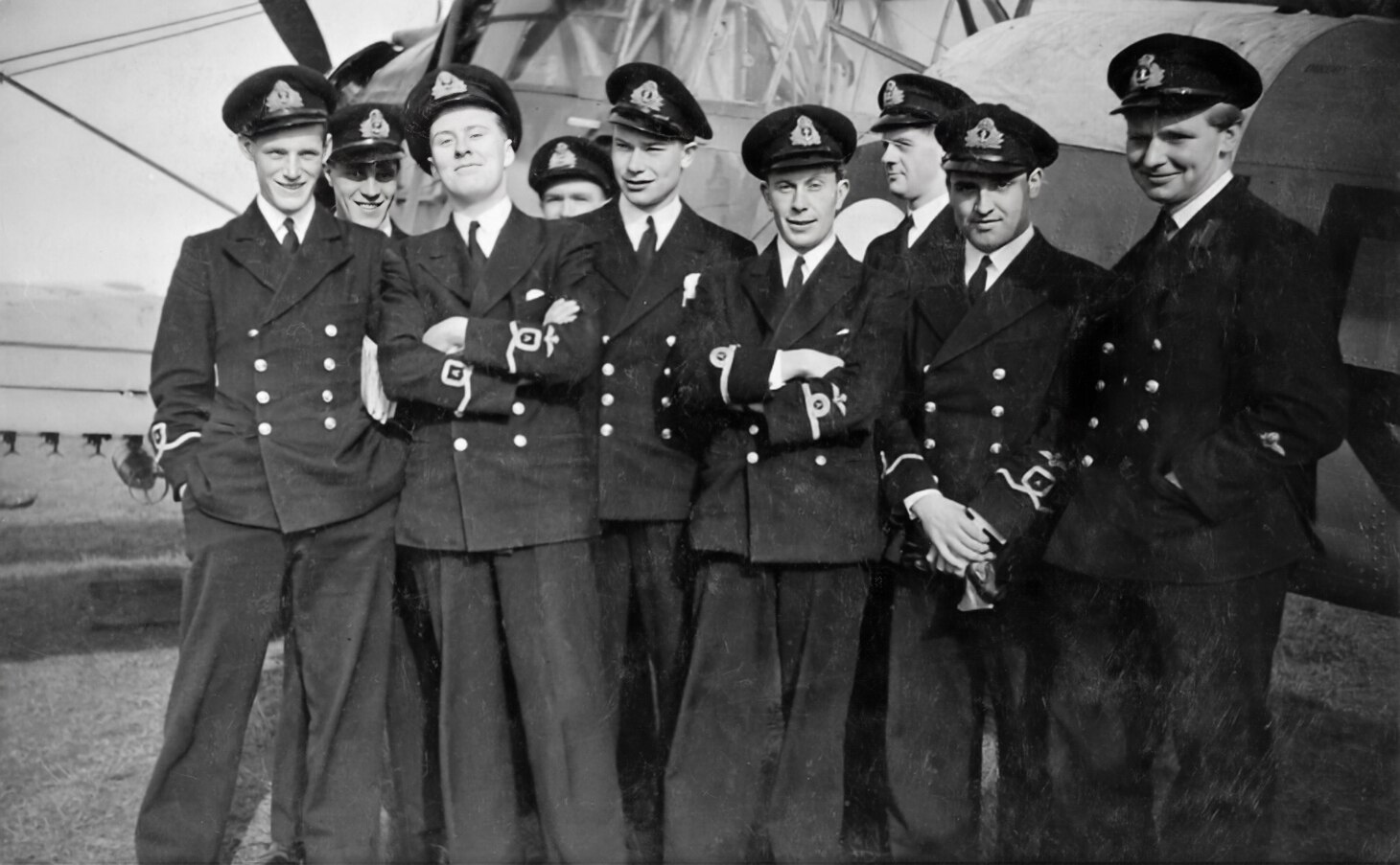 And equally so, these young officers from 832 Squadron in June 1941 pose beside one of their squadron’s Albacores.