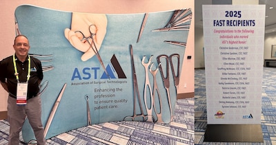 Robert Torres III, a Certified Surgical Technologist in Keller Army Community Hospital’s Department of Surgery, was selected as a 2025 Fellow of the Association of Surgical Technologists.