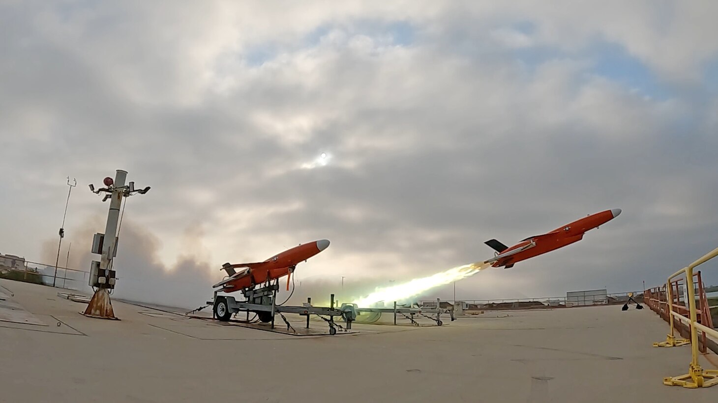 The Navy’s Strike Planning and Execution and Aerial Targets programs demonstrate artificial intelligence-based autonomy on the BQM-177A aerial target during a test event Aug. 5 at Point Mugu Sea Range, California.