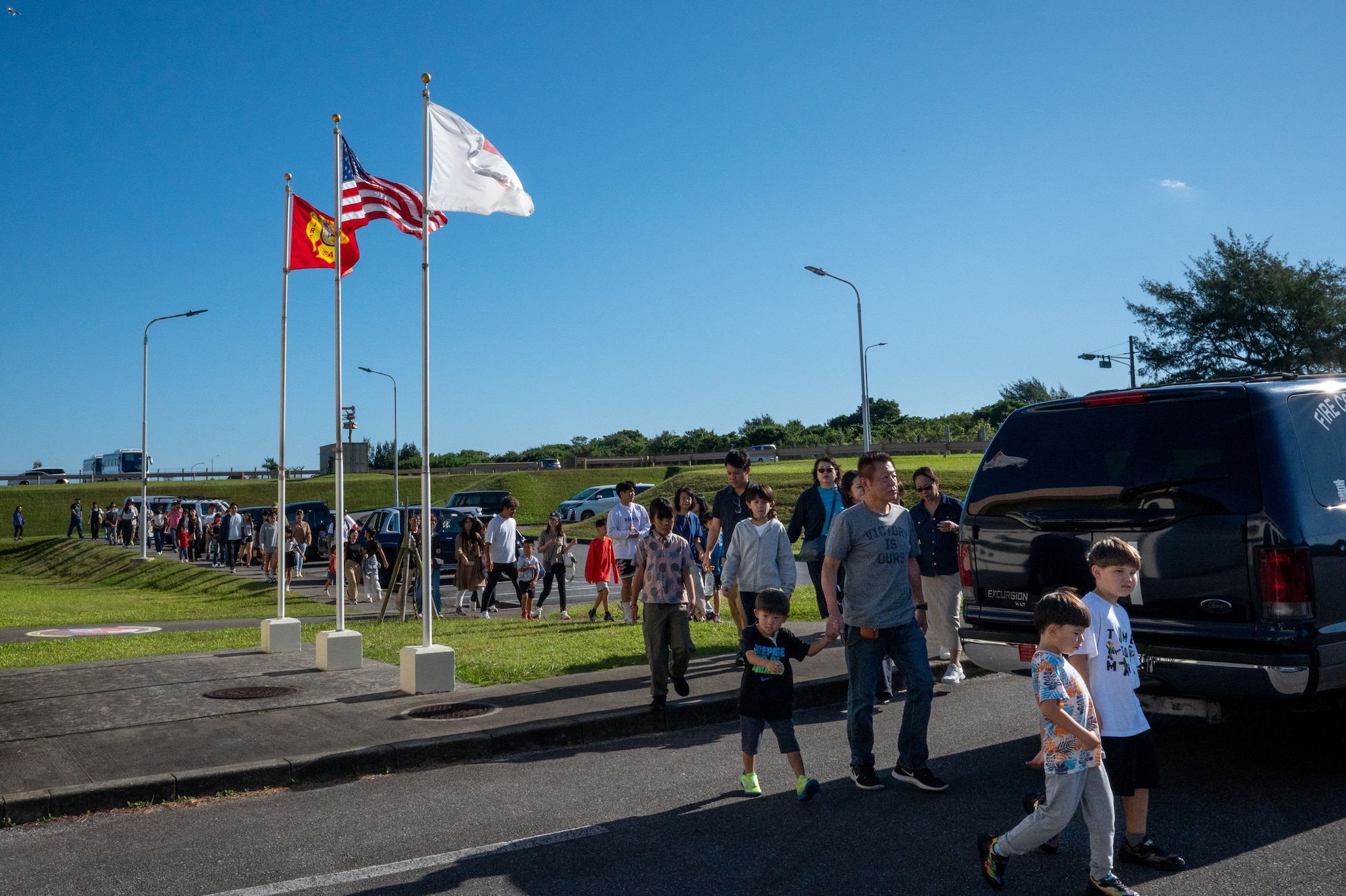 people walk up to fire station 1