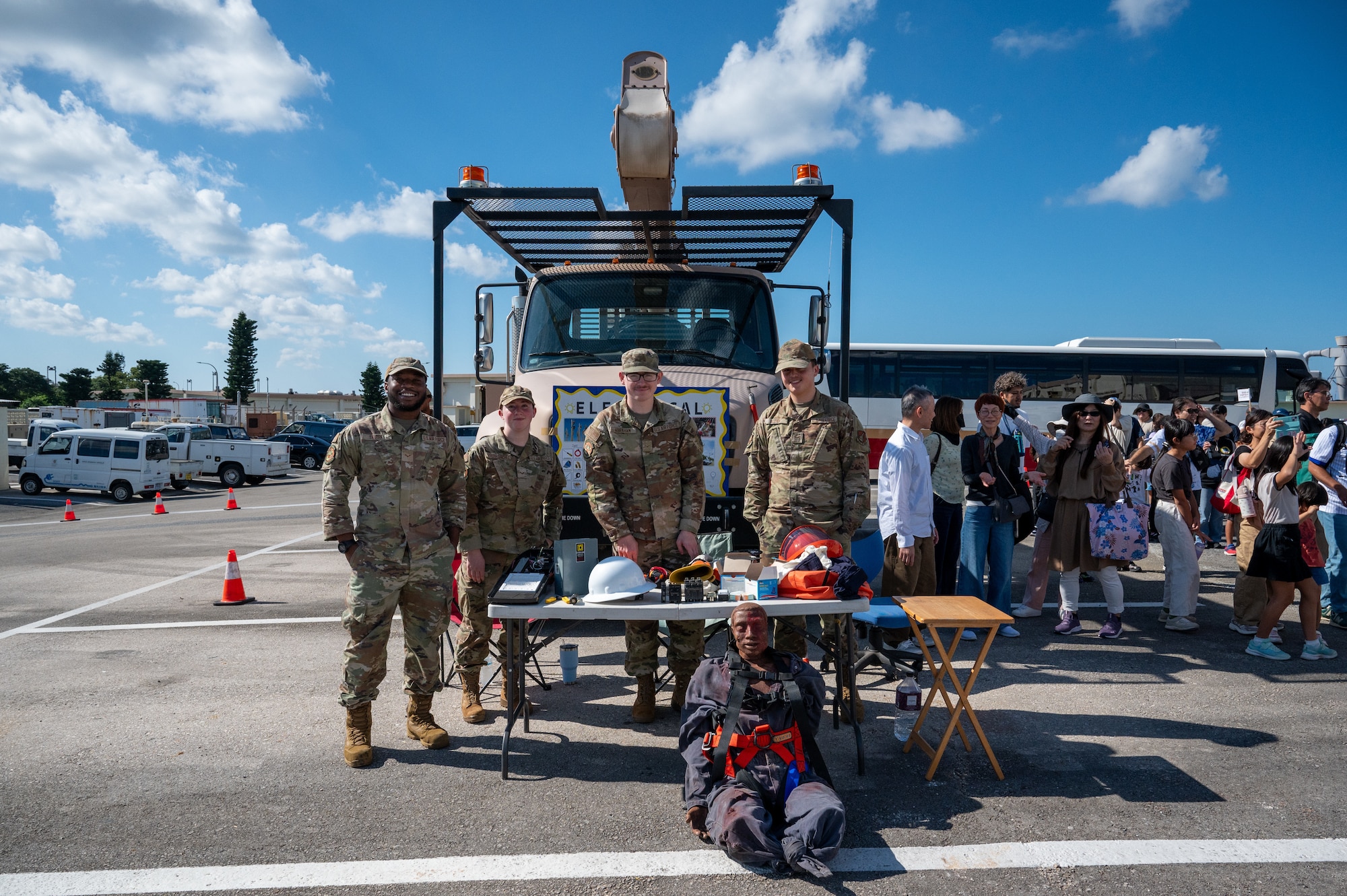 members pose for a photo during an event