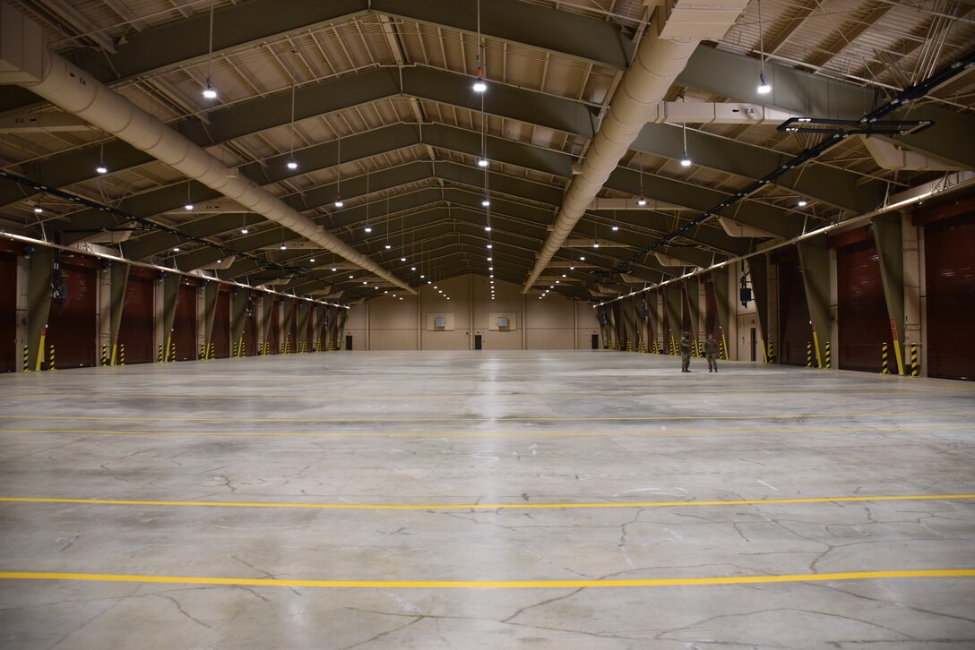 The interior of a new Airfield Damage Repair warehouse, Osan Air Base, on Dec. 3, 2025.
