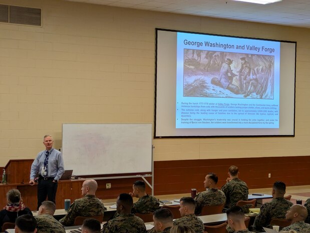 The Basic School faculty received a period of instruction on cold weather injury prevention from Dr. Francis O’Connor from Uniformed Services University of the Health Sciences (USUHS). This training better prepares the staff to prevent and treat cold weather injuries prior to the upcoming winter months.