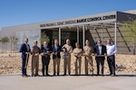 Navy leaders cut a ribbon on the new Range Control Center in China Lake, California, Sept. 23.