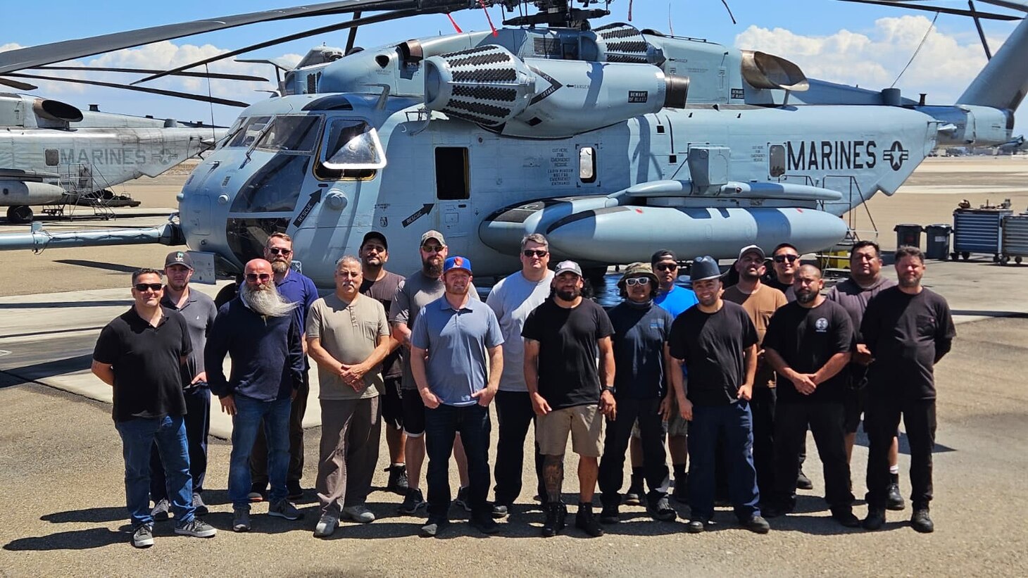 Fleet Readiness Center Southwest (FRCSW) has reached a significant milestone in Naval Aviation maintenance through the creation and success of an H-53 Tiger Team.  The goal was to create a streamlined, repeatable approach that future teams could follow to improve efficiency and consistency in H-53 aircraft production. Demonstrating the effectiveness of this new baseline, the Tiger Team is on track to successfully complete five CH-53 helicopters in less than 100 days.