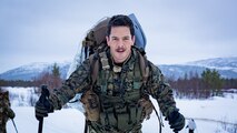 U.S. Navy Hospital Corpsman 1st Class Kepono Gowan, a native of Honolulu, Hawaii, and a special operations independent duty corpsman with 2d Reconnaissance Battalion, 2d Marine Division, skis during Patrol Course Winter in Bardufoss, Norway, Jan. 15, 2025. During the course, Norwegian Army Soldiers with the Long Range Reconnaissance Patrol Squadron led Marines through a variety of training exercises, improving the individual Marines capability to operate and survive in arctic environments. U.S. Marines are in Norway as part of Exercise Joint Viking 25, a Norwegian military exercise focusing on arctic cold-weather training and military-to-military engagements. The exercise demonstrates the Marine Corps' unique ability to rapidly deploy during a crisis and aims to enhance interoperability between the U.S. Marine Corps and NATO allies and partners. (U.S. Marine Corps photographic illustration by Lance Cpl. Brian Bolin Jr.)