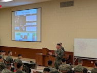 The Basic School conducts an after action review with the students of Company D discussing the newly incorporated WARFEX.