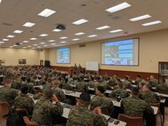 The Basic School conducts an after action review with the students of Company D discussing the newly incorporated WARFEX.