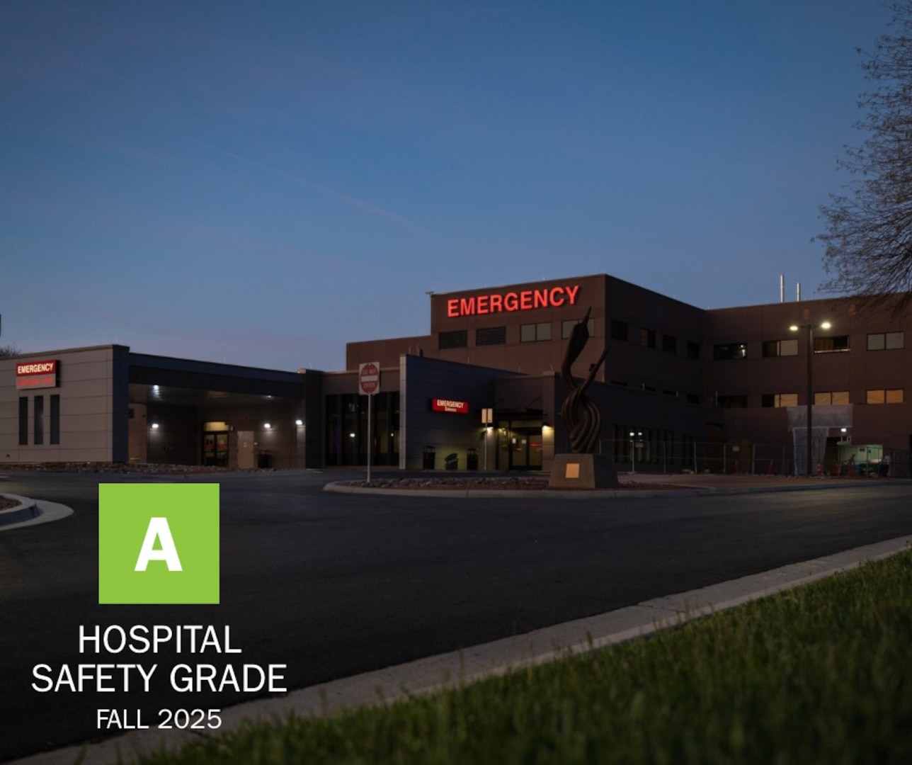 Photo of MOMMC Emergency room with display of A hospital safety grade