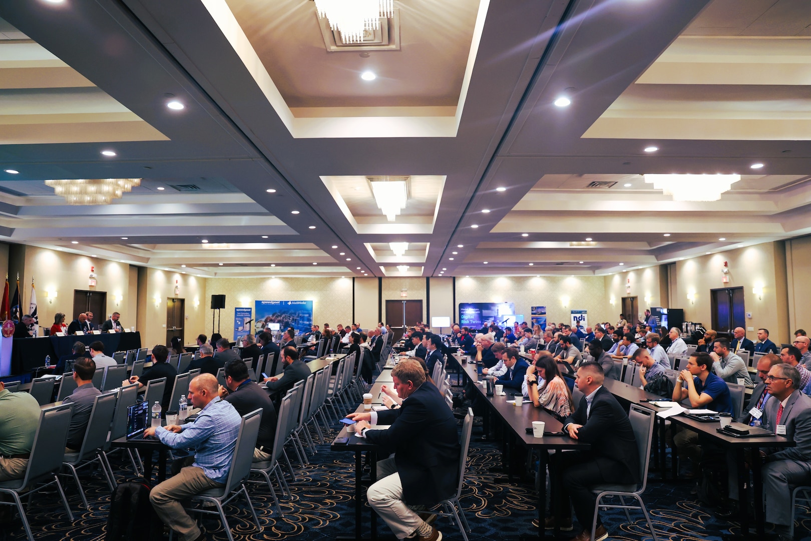 Hosted by the American Society of Naval Engineers (ASNE) in Philadelphia from Aug. 26-28, 2025, the Intelligent Ships Symposium (ISS) drew over 150 participants from across the U.S. and abroad—including presence from as far as South Korea—alongside more than 25 exhibitors showcasing advances in shipboard automation, artificial intelligence, digital engineering, power and propulsion, cybersecurity, and condition-based maintenance. More than 20 Naval Surface Warfare Center, Philadelphia Division (NSWCPD) engineers, scientists, and technical managers served as moderators, panelists, or presenters—anchoring nearly every track and expert panel. (U.S. Navy photo by Spc. Najee Tate-Milton)