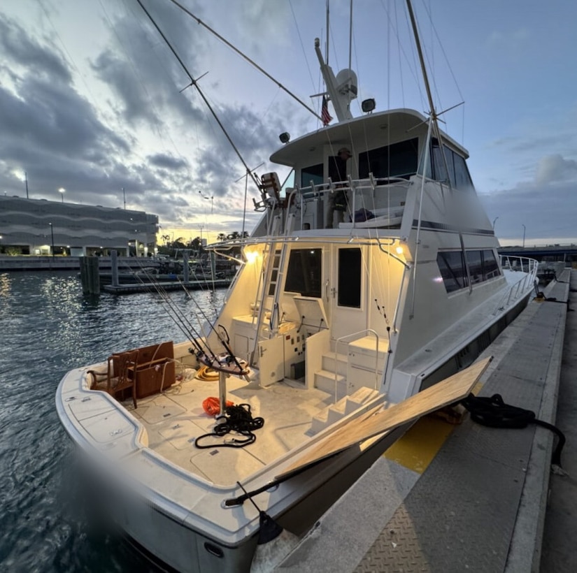 aw enforcement crews from U.S. Coast Guard Station Miami Beach and CBP Air and Marine Operations seized approximately 3,715 pounds of cocaine, worth an estimated $28 million, from a suspected drug smuggling vessel 2 miles east of government cut, Nov. 2, 2025. CBP AMO law enforcement boat crews provided assistance with multiple marine units and specialized search tools upon initial interdiction by a Coast Guard Station Miami Beach crew. (U.S. Coast Guard photo by Lt. Nicolina Converso)