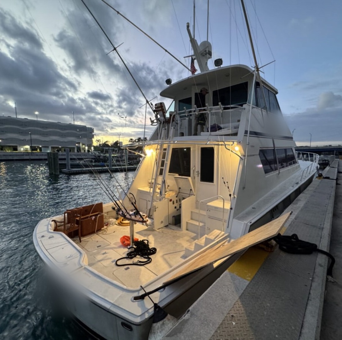 aw enforcement crews from U.S. Coast Guard Station Miami Beach and CBP Air and Marine Operations seized approximately 3,715 pounds of cocaine, worth an estimated $28 million, from a suspected drug smuggling vessel 2 miles east of government cut, Nov. 2, 2025. CBP AMO law enforcement boat crews provided assistance with multiple marine units and specialized search tools upon initial interdiction by a Coast Guard Station Miami Beach crew. (U.S. Coast Guard photo by Lt. Nicolina Converso)