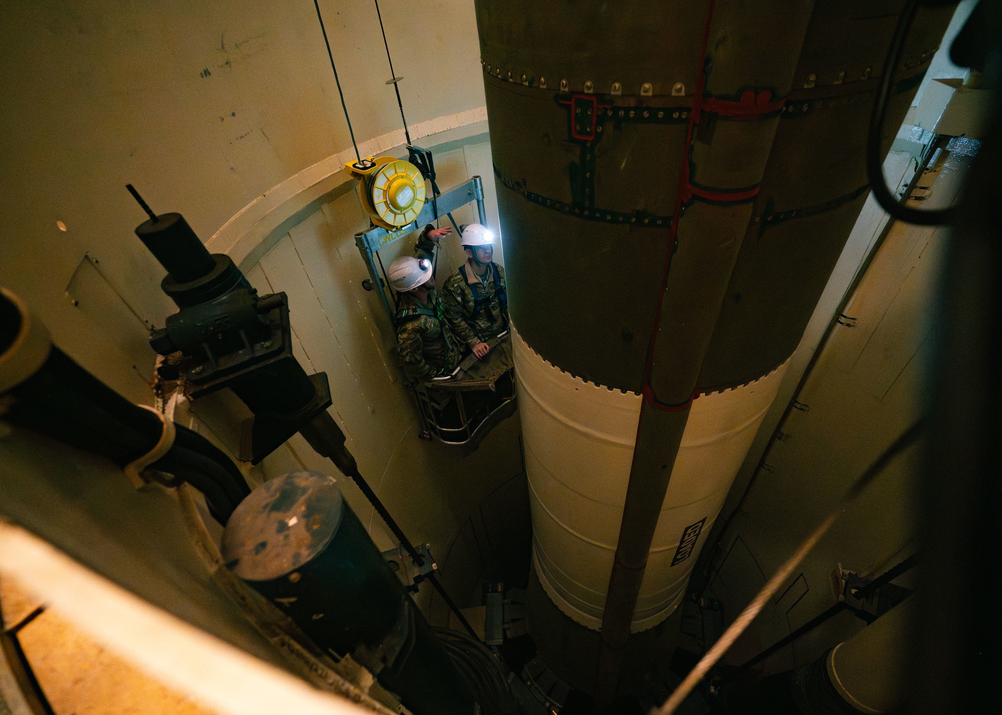During the tour, Wilsbach met with the Airmen responsible for the operation, security and maintenance of the 90th Missile Wing’s intercontinental ballistic missile mission. (U.S. Air Force photo by Staff Sgt. Michael A. Richmond)